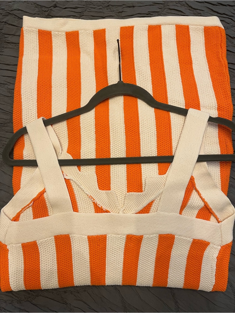 House of Harlow Striped Knit Tank Dress in Orange & Cream. Size Medium. NWT - Picture 5 of 10